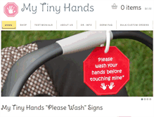 Tablet Screenshot of mytinyhands.com